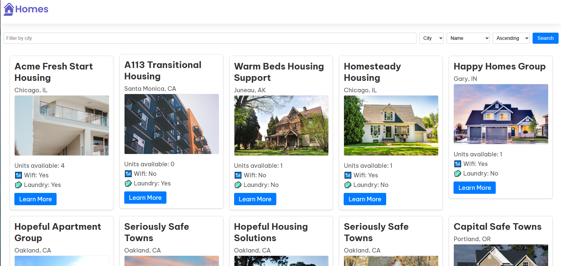 Housing Angular App